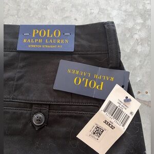 Ralph Lauren POLO, The Polo Chino Pants, NWT, Black, Men's Size 33x32